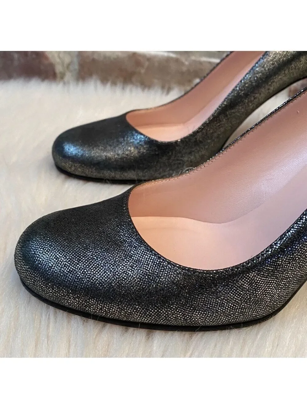 Kate Spade Silver Gray Glitter Pumps, Size 7